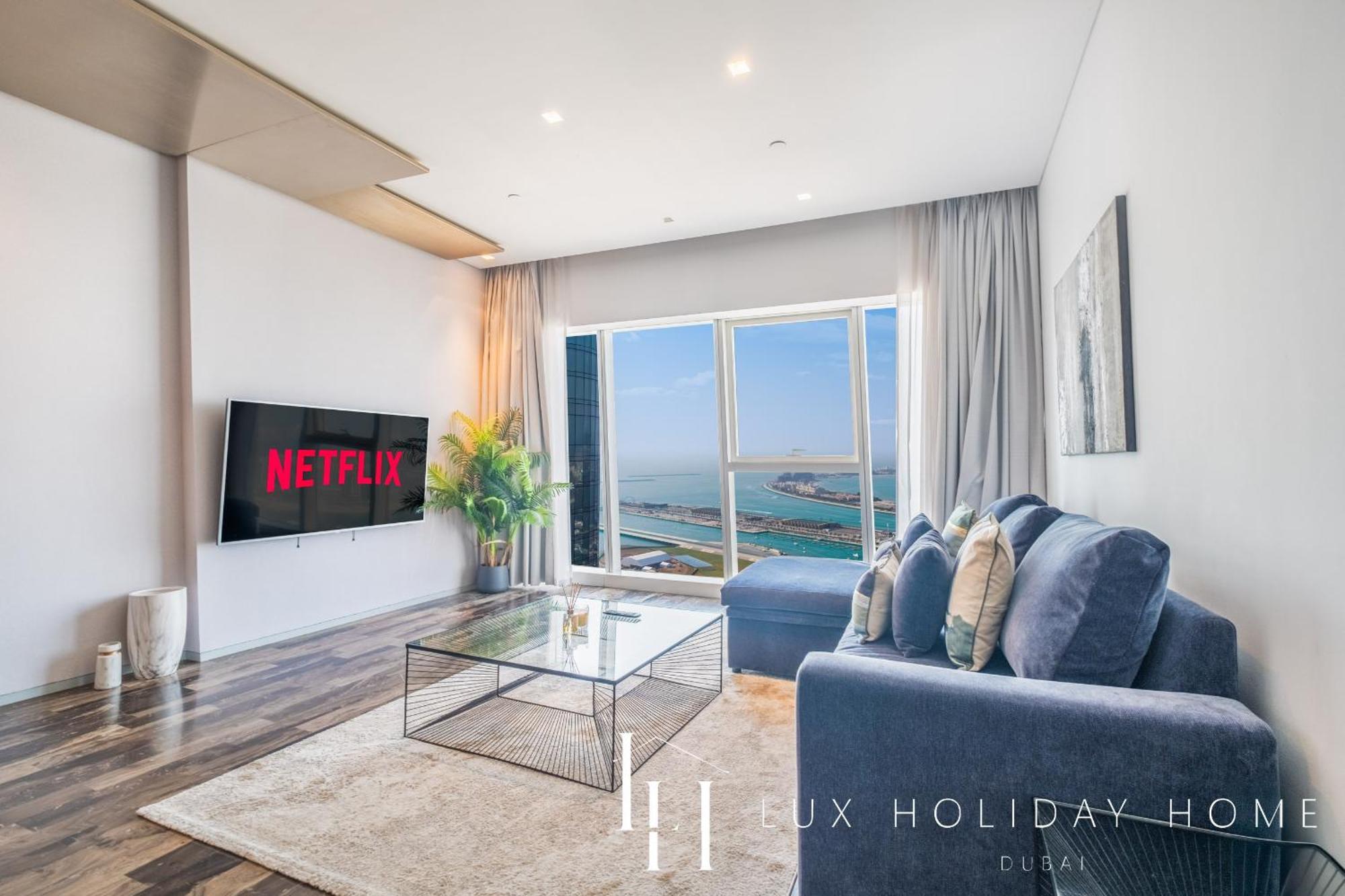 Lux - Lavish Suite With Full Palm Jumeirah View 1 Дубай Экстерьер фото
